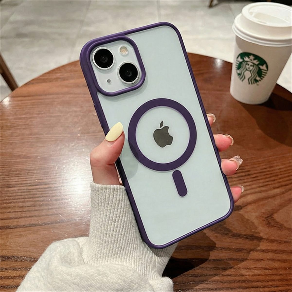 Luxury iPhone Magsafe Magnetic Wireless Charging Case Shockproof Transparent Cover