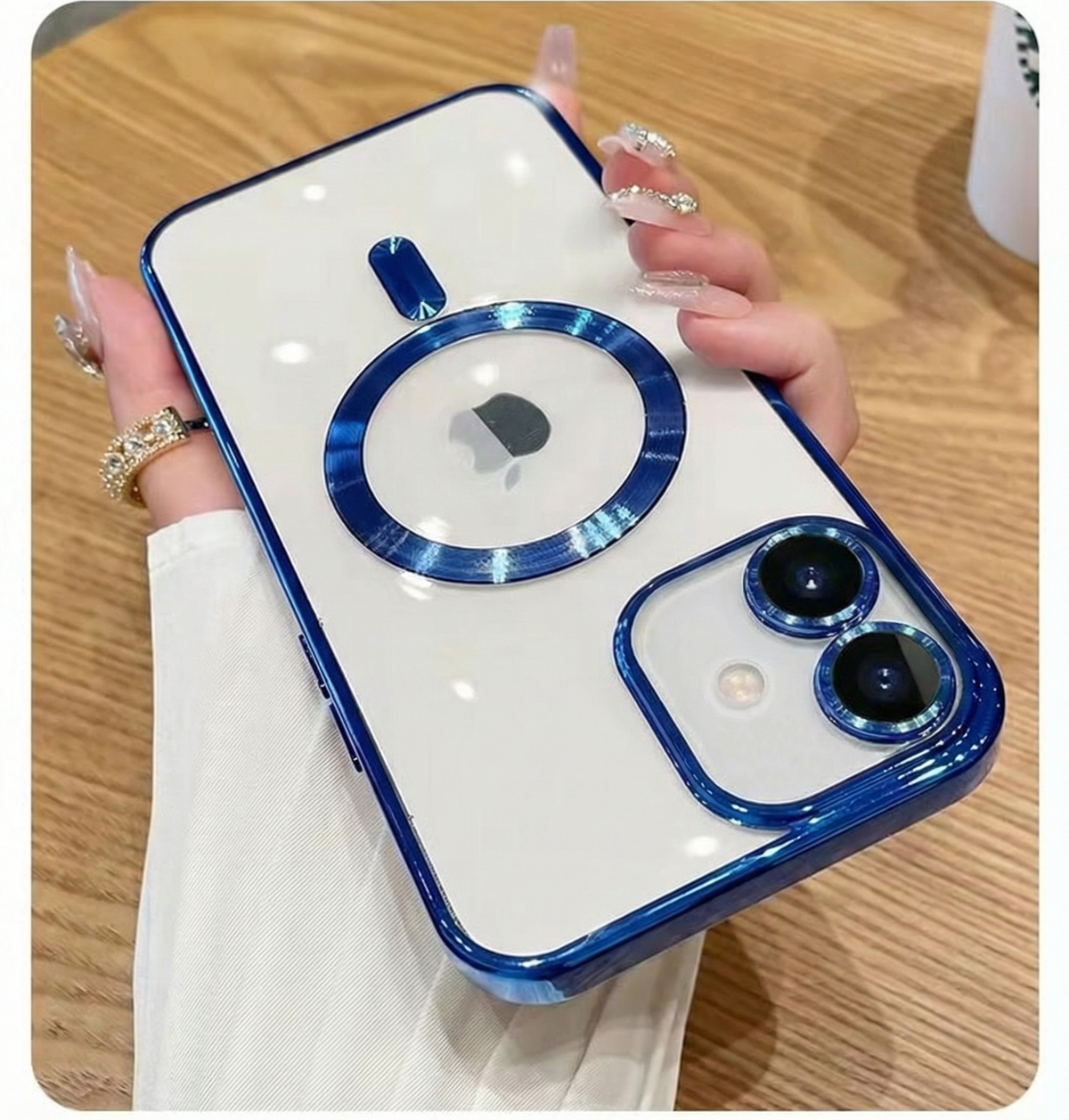Luxury iPhone Transparent Case With Magsafe Magnetic Wireless Charging Case