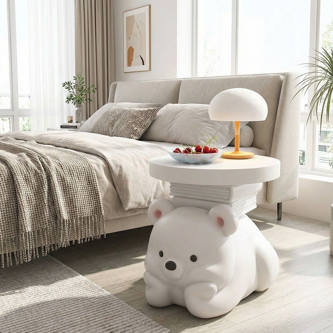 Compact and Stylish Modern Circular Side Table for Living Room