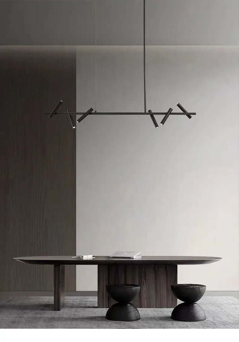 Italian Designer Round Ring Chandelier Modern Black Pendant Light for Dining & Living Spaces