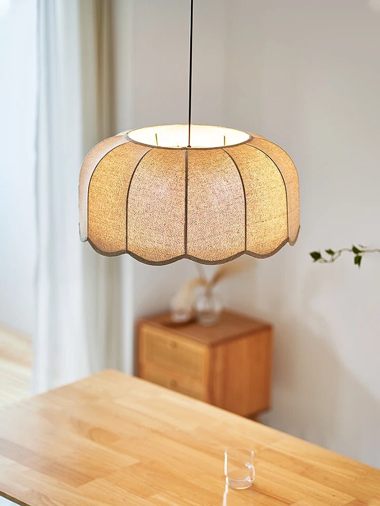 Japanese Fabric Hanging Lamp Chandelier Lighting for Bedrooms & Modern Restaurants
