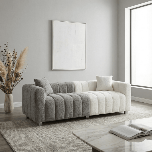 Luxurious Fluffy Boucle Couch Sofa Perfect for Living Rooms or Bedrooms