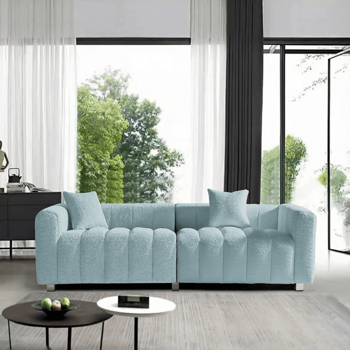 Luxurious Fluffy Boucle Couch Sofa Perfect for Living Rooms or Bedrooms