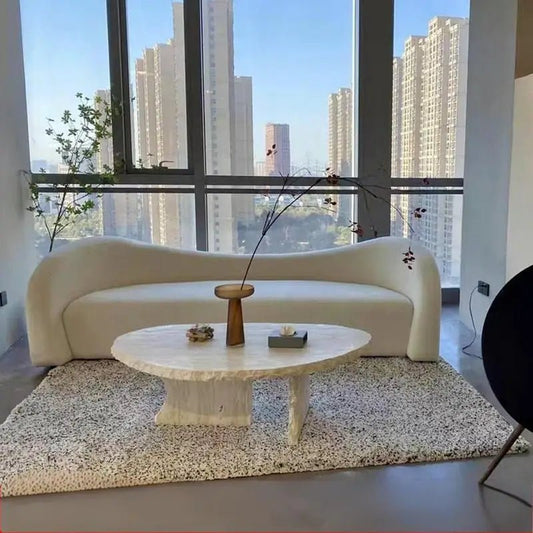 Luxury Coffee Table with Marble Base for Living Room