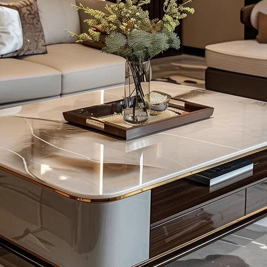 Luxury Gold Coffee Table for Living Room