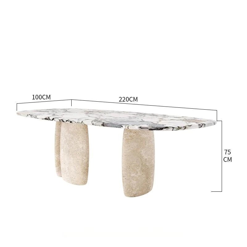 Luxury Italian Minimalist Marble Dining Table Perfect For Modern Living