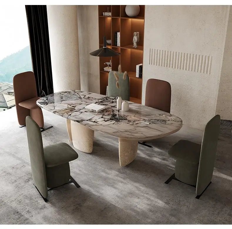Luxury Italian Minimalist Marble Dining Table Perfect For Modern Living