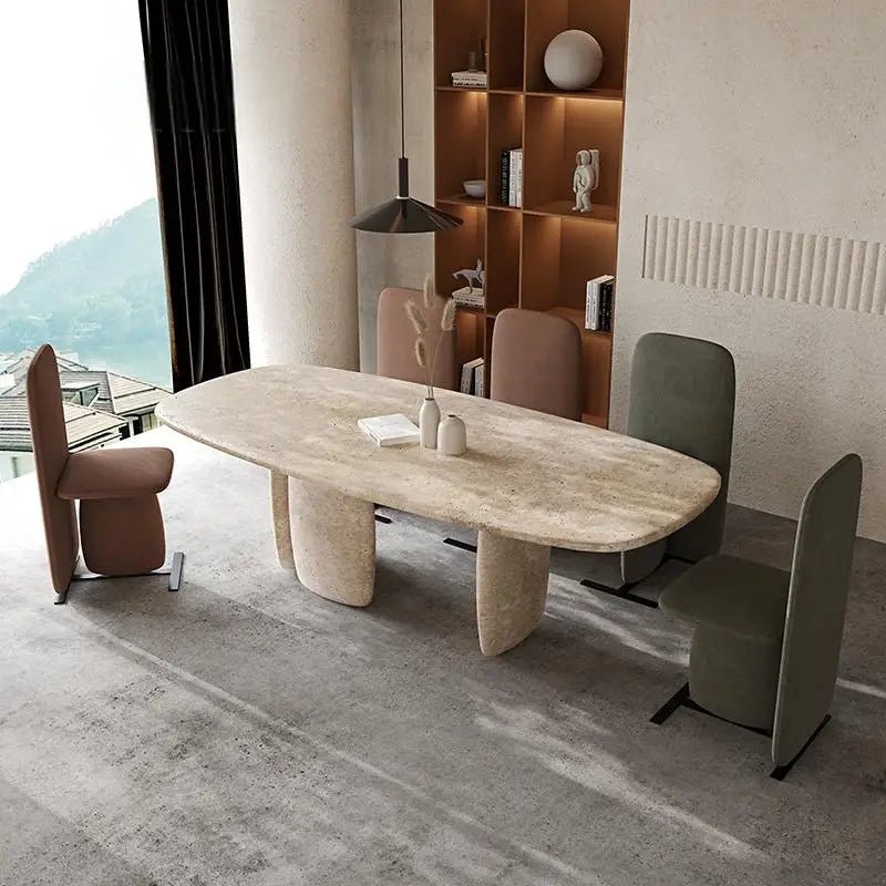 Luxury Italian Minimalist Marble Dining Table Perfect For Modern Living