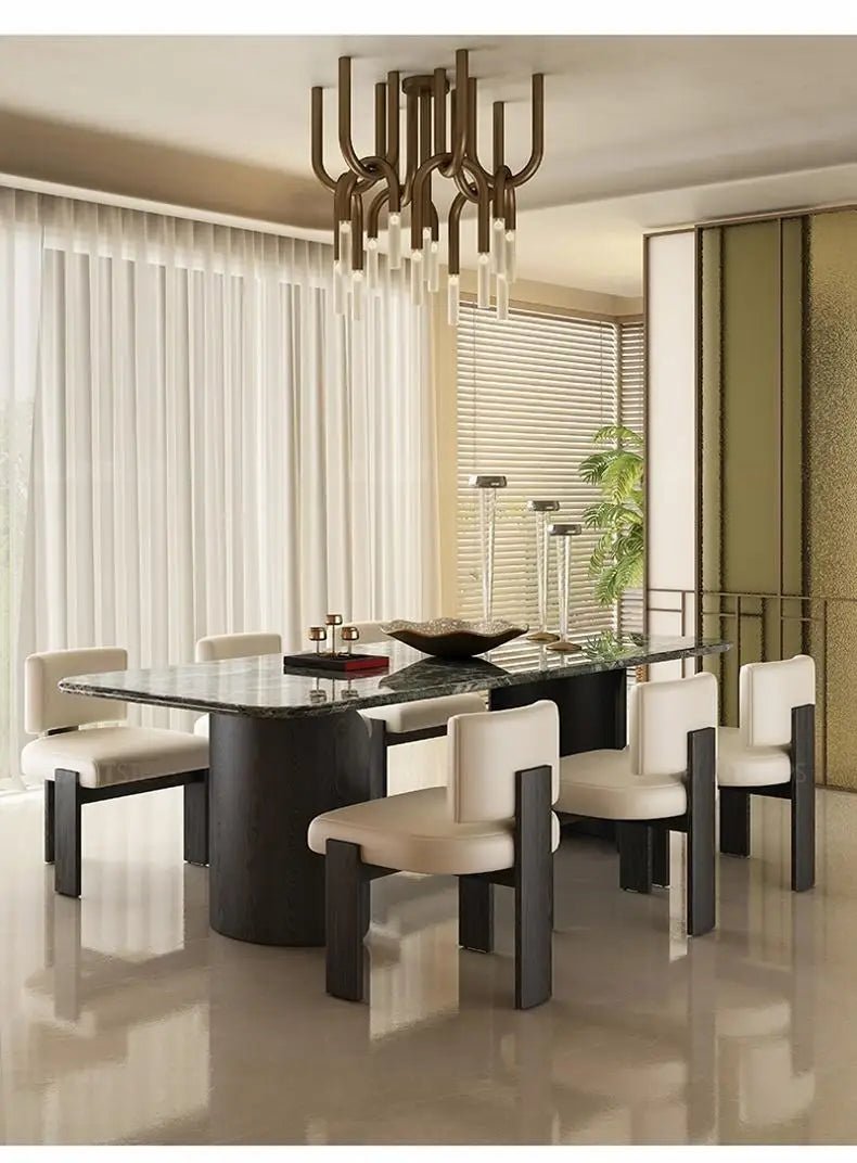 Luxury Marble Dining Set Natural Stone Table & Chairs for Modern Homes & Apartments