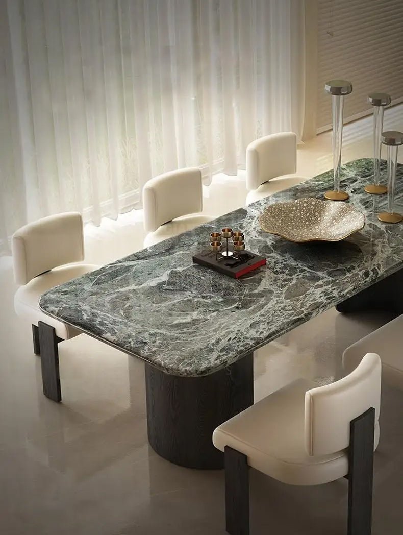 Luxury Marble Dining Set Natural Stone Table & Chairs for Modern Homes & Apartments