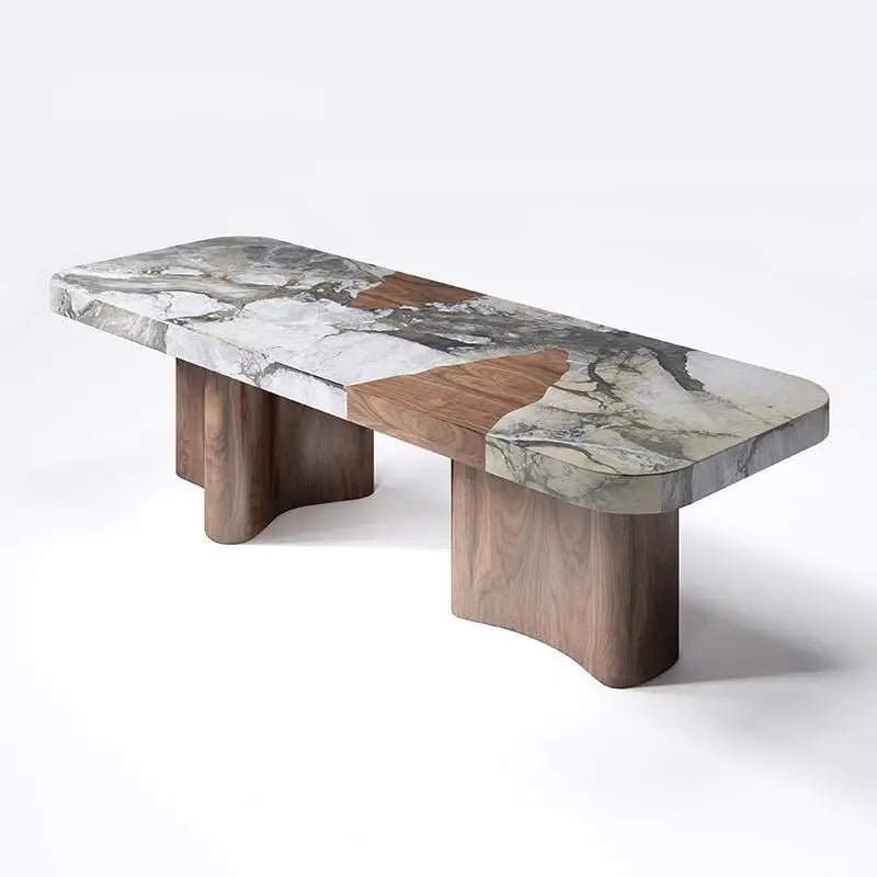 Luxury Natural Stone Dining Table With Italian Minimalist Design