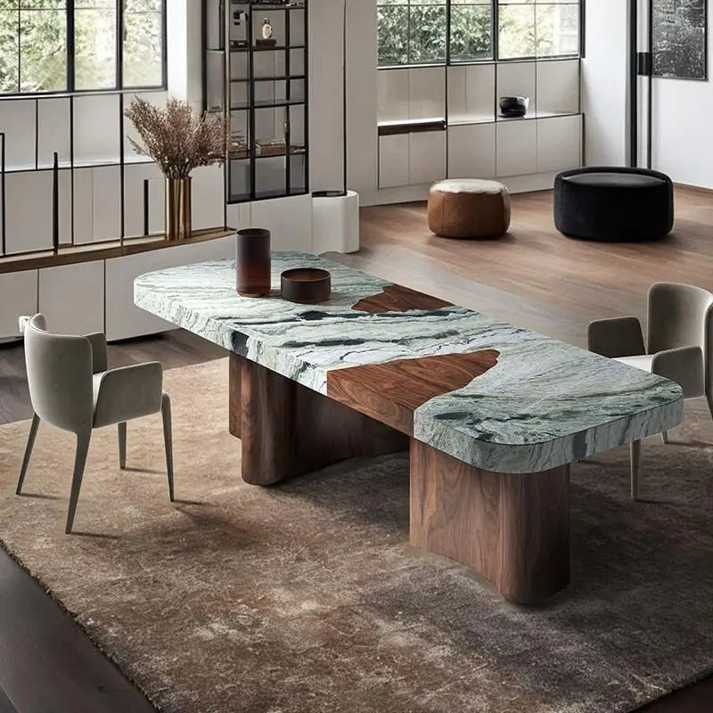 Luxury Natural Stone Dining Table With Italian Minimalist Design