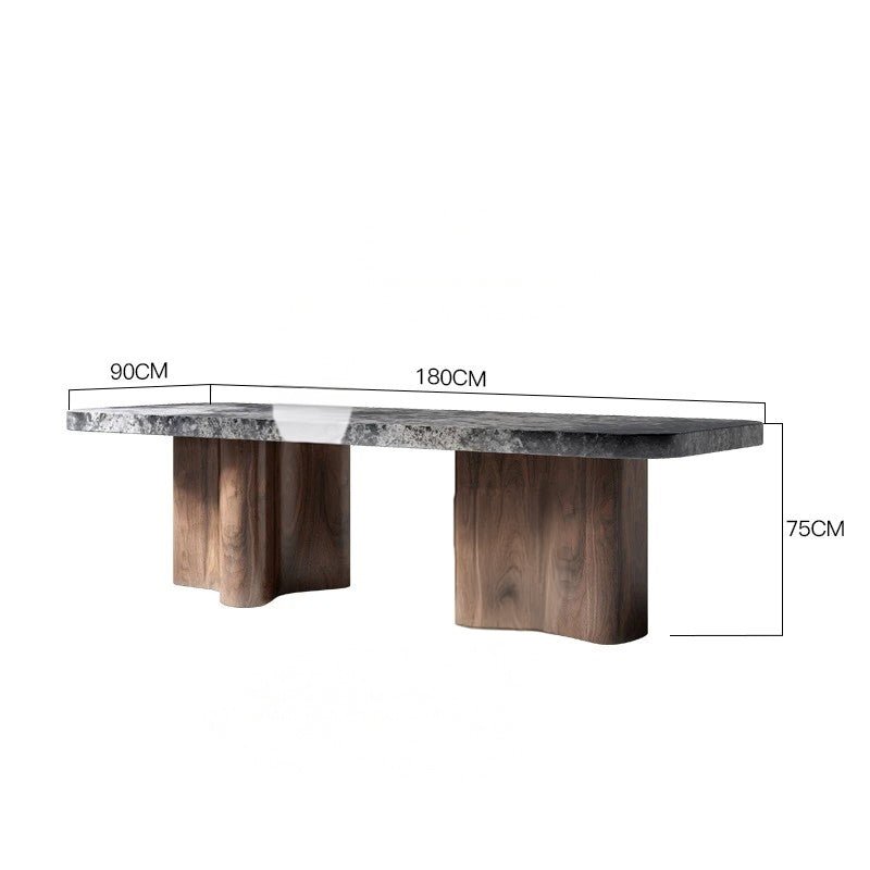 Luxury Natural Stone Dining Table With Italian Minimalist Design