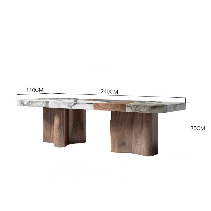 Luxury Natural Stone Dining Table With Italian Minimalist Design