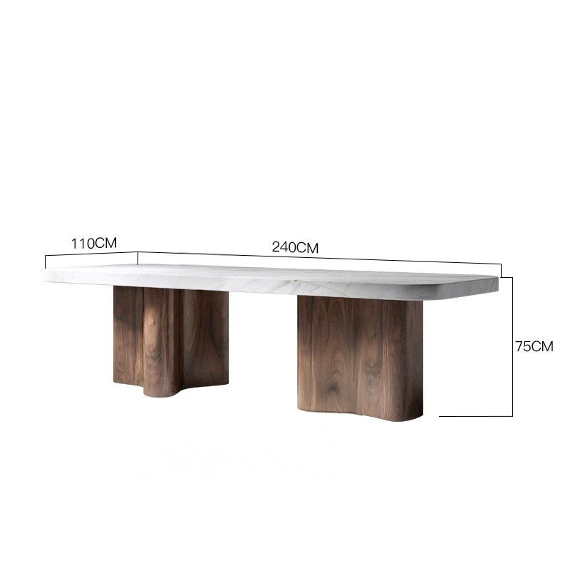 Luxury Natural Stone Dining Table With Italian Minimalist Design