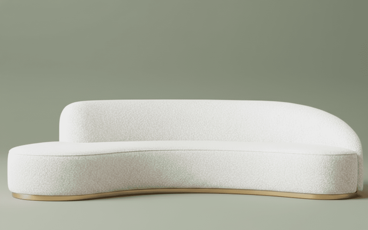 Luxury Nordic  Curved Sofa for Living Room & Home Interiors