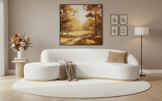 Luxury Nordic  Curved Sofa for Living Room & Home Interiors