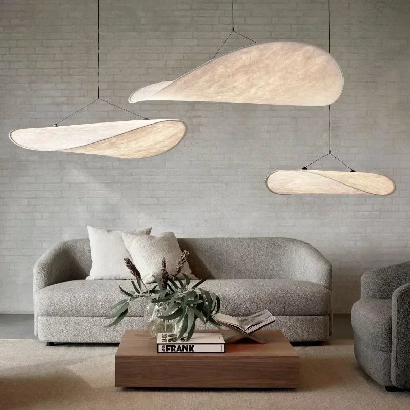 Luxury Silk LED Chandelier Hanging Light for Elegant Living Spaces & Dining Areas