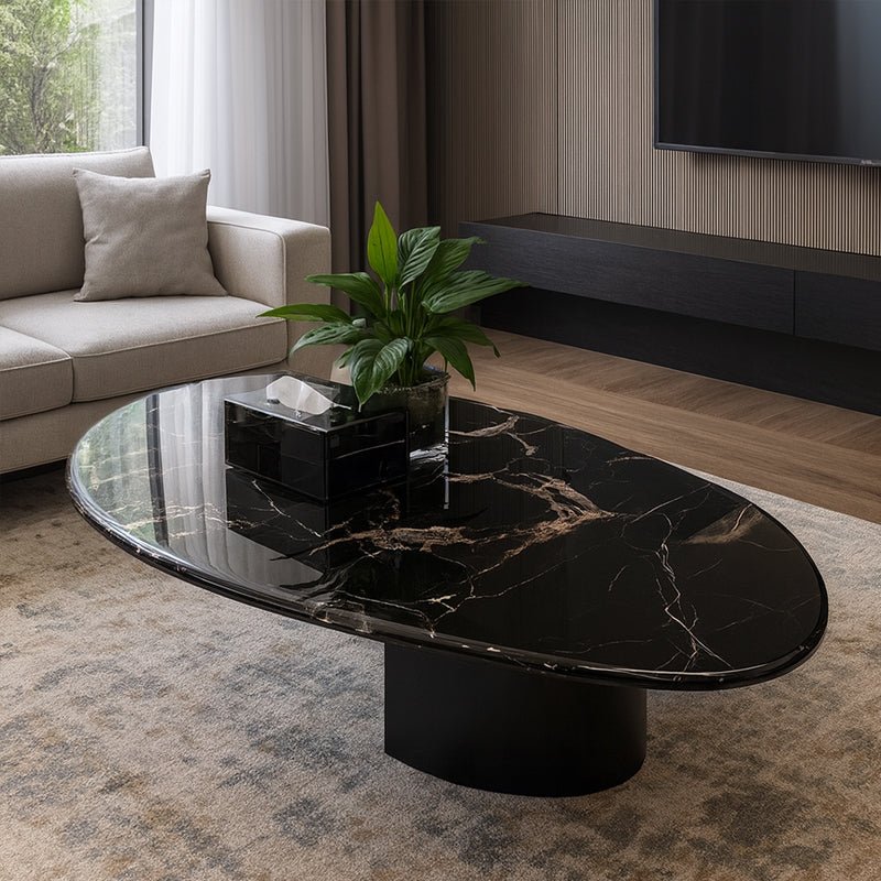 Luxury Stone Coffee Table With Natural Venetian Brown Marble for Modern Living & Bedroom Spaces