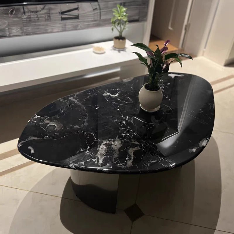 Luxury Stone Coffee Table With Natural Venetian Brown Marble for Modern Living & Bedroom Spaces