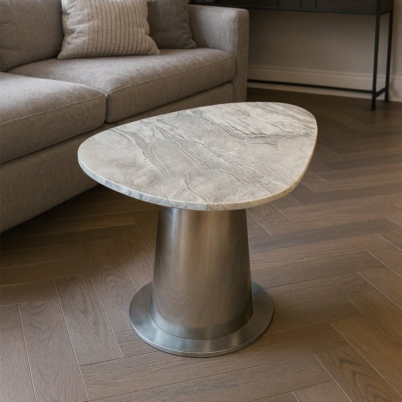 Luxury Stone Coffee Table With Natural Venetian Brown Marble for Modern Living & Bedroom Spaces