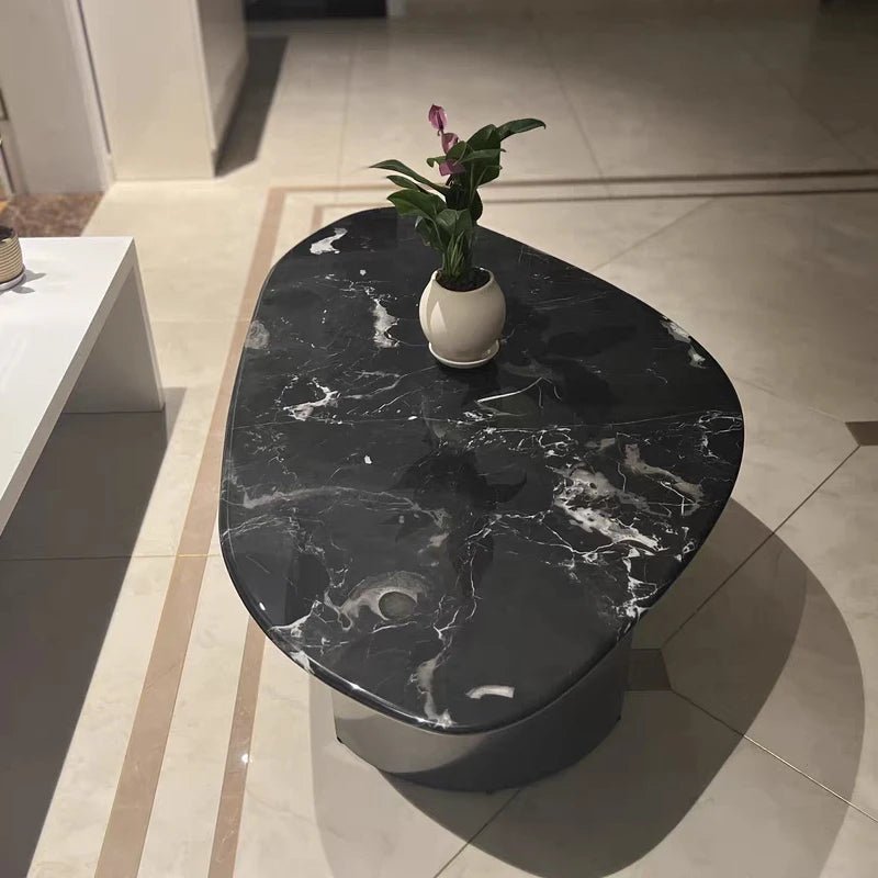 Luxury Stone Coffee Table With Natural Venetian Brown Marble for Modern Living & Bedroom Spaces