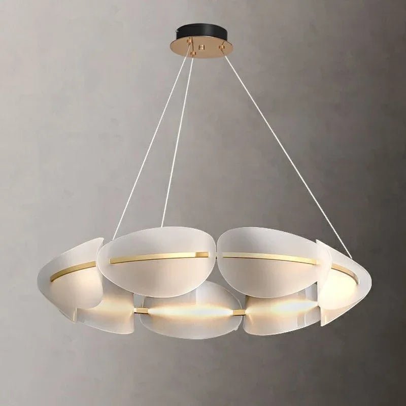 Modern Acrylic Leaf LED Chandelier For Living & Dining Rooms