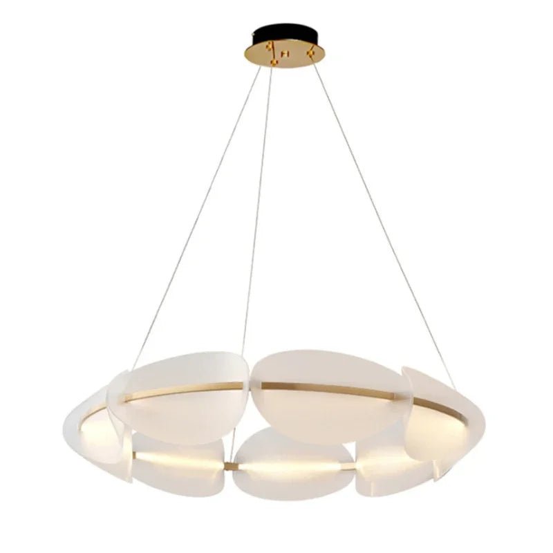 Modern Acrylic Leaf LED Chandelier For Living & Dining Rooms