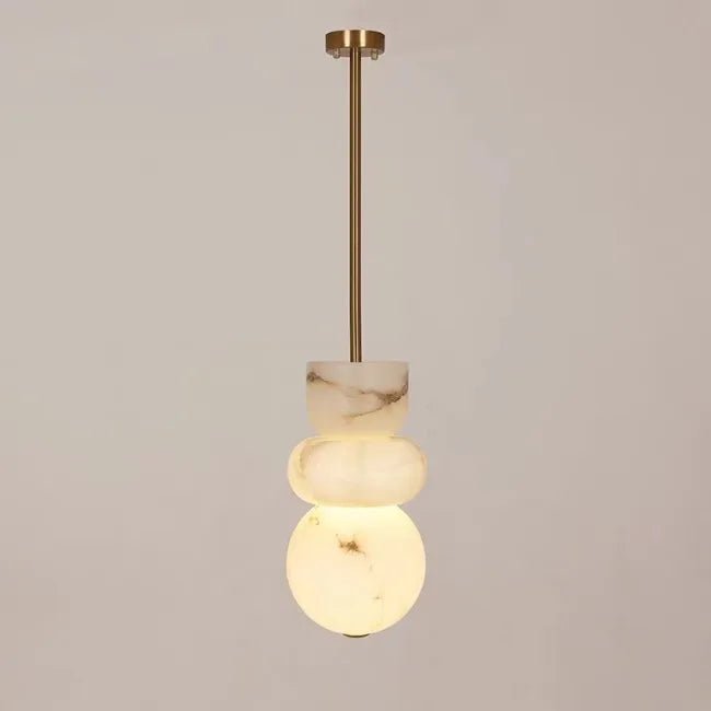 Modern Art Spanish Marble Pendant Light Minimalist Alabaster Chandelier for Luxury Villas & Kitchens