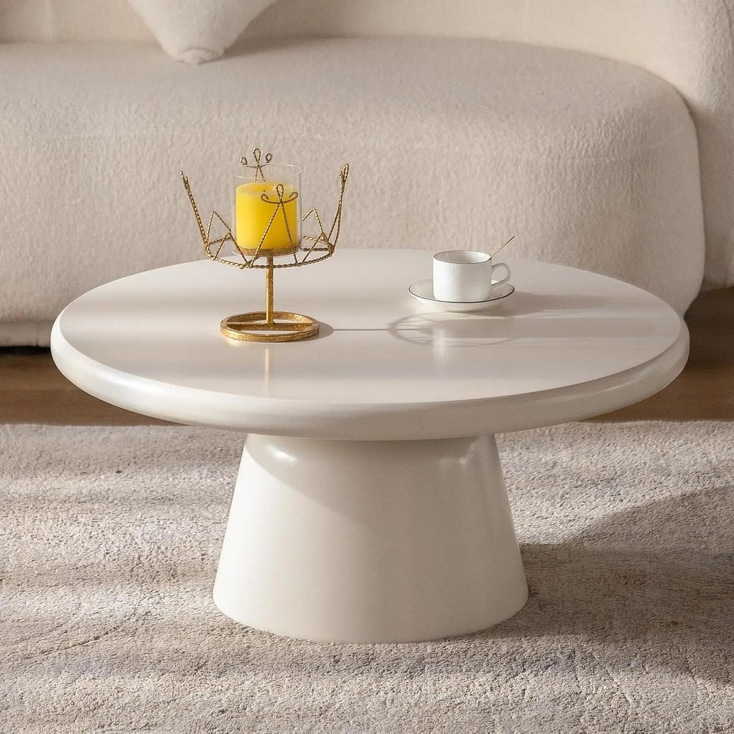 Modern Sculptural Black Coffee Table Stylish Cloud Design with 3 Ellipsoid Legs Perfect for Modern Decor