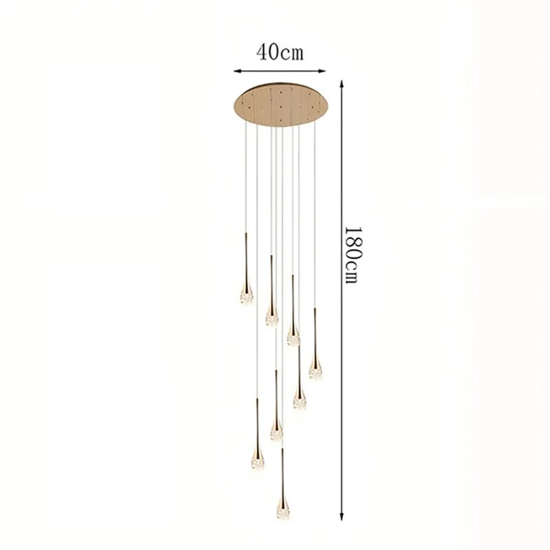 Nordic Crystal Pendant Lamp Elegant Hanging Light Chandelier for Modern Interiors