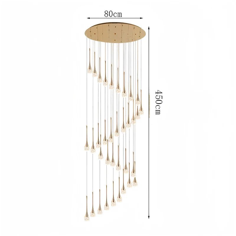 Nordic Crystal Pendant Lamp Elegant Hanging Light Chandelier for Modern Interiors