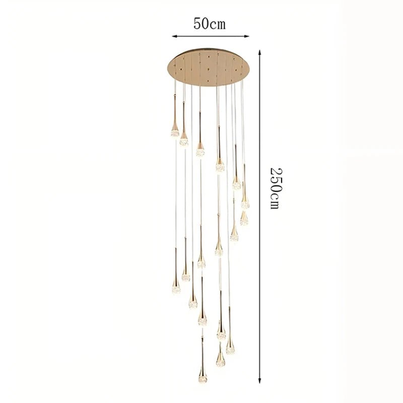 Nordic Crystal Pendant Lamp Elegant Hanging Light Chandelier for Modern Interiors