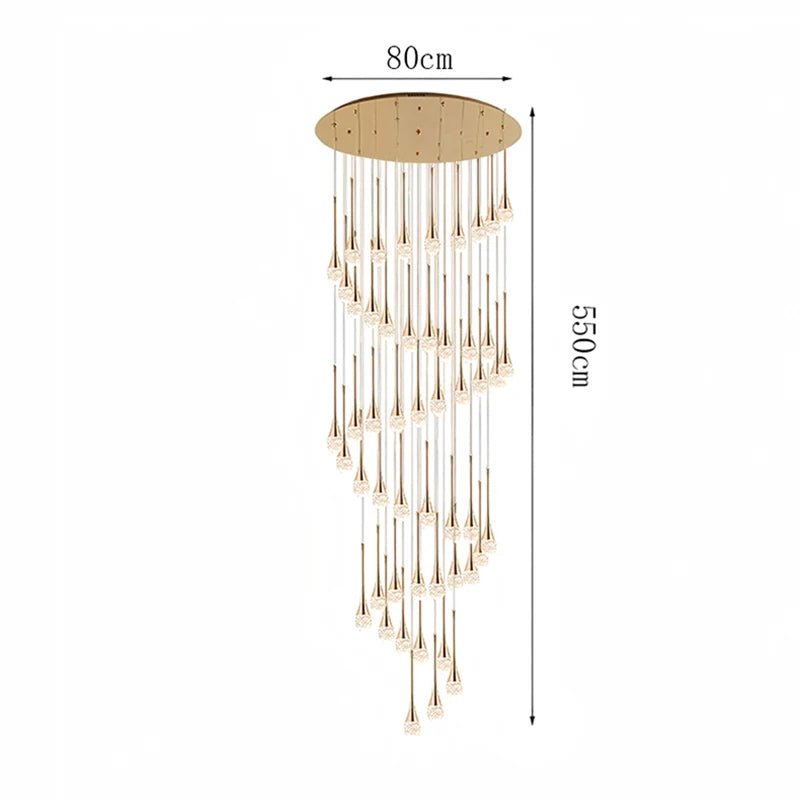 Nordic Crystal Pendant Lamp Elegant Hanging Light Chandelier for Modern Interiors