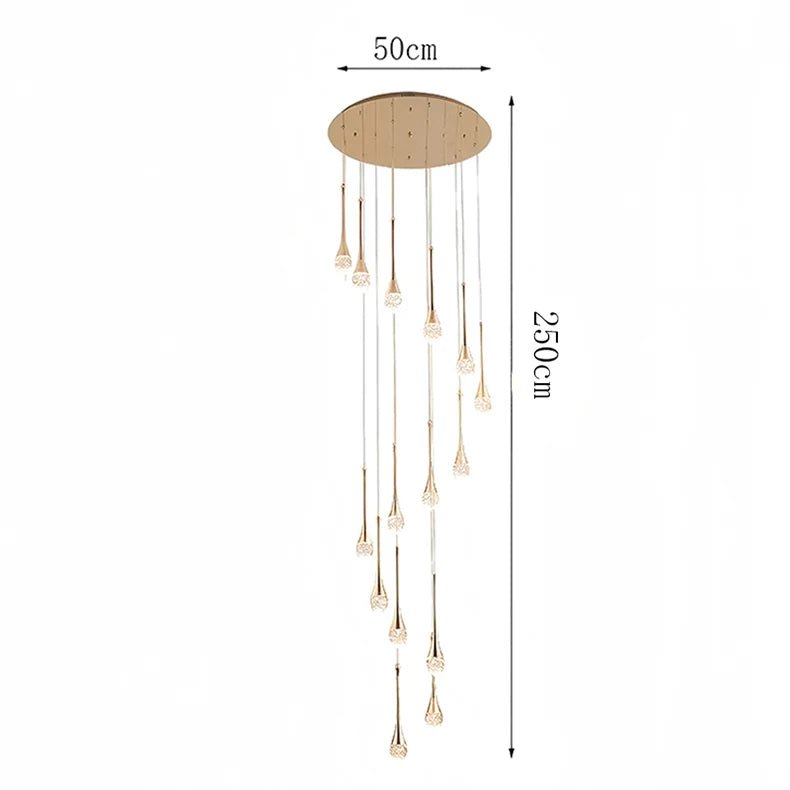 Nordic Crystal Pendant Lamp Elegant Hanging Light Chandelier for Modern Interiors