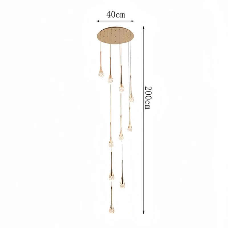 Nordic Crystal Pendant Lamp Elegant Hanging Light Chandelier for Modern Interiors