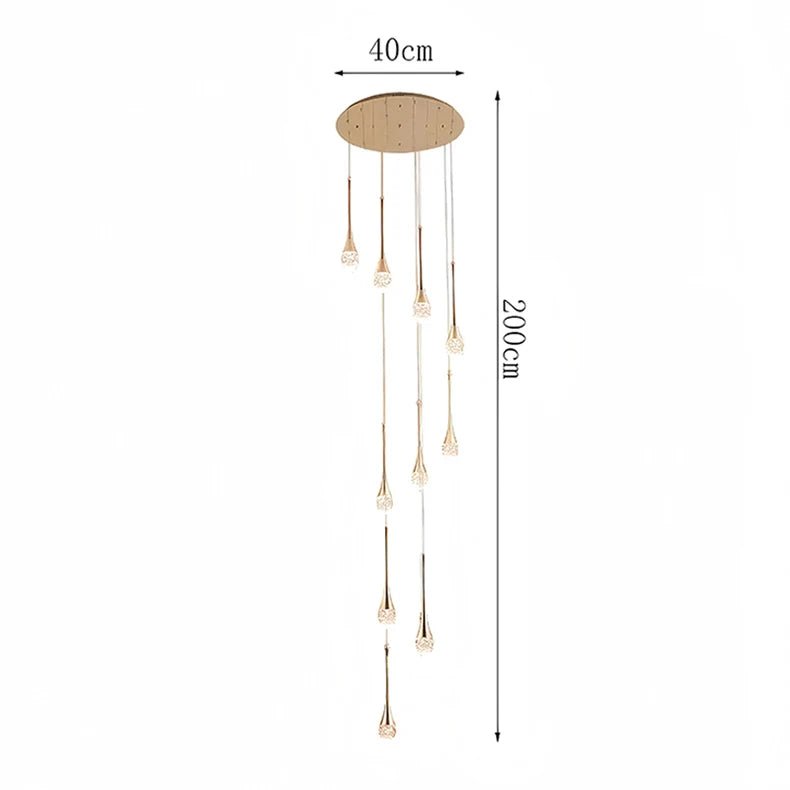 Nordic Crystal Pendant Lamp Elegant Hanging Light Chandelier for Modern Interiors