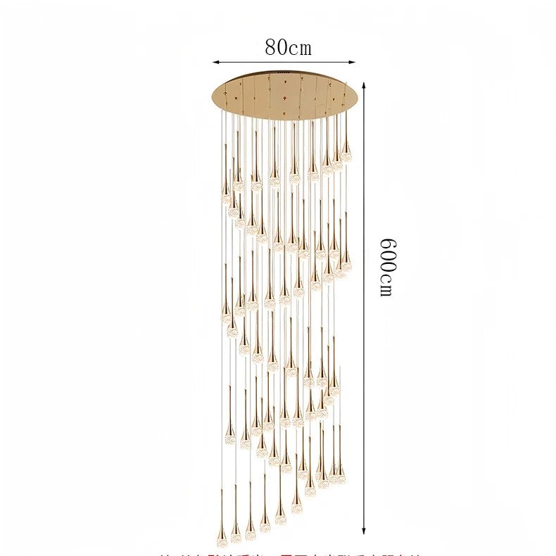 Nordic Crystal Pendant Lamp Elegant Hanging Light Chandelier for Modern Interiors