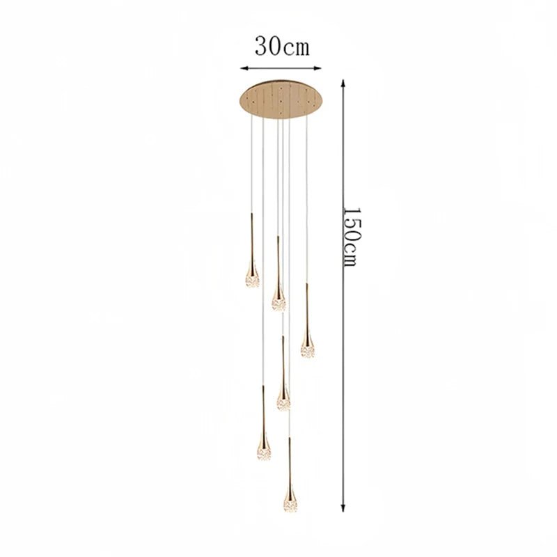 Nordic Crystal Pendant Lamp Elegant Hanging Light Chandelier for Modern Interiors
