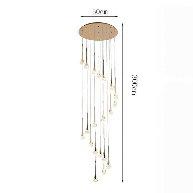 Nordic Crystal Pendant Lamp Elegant Hanging Light Chandelier for Modern Interiors