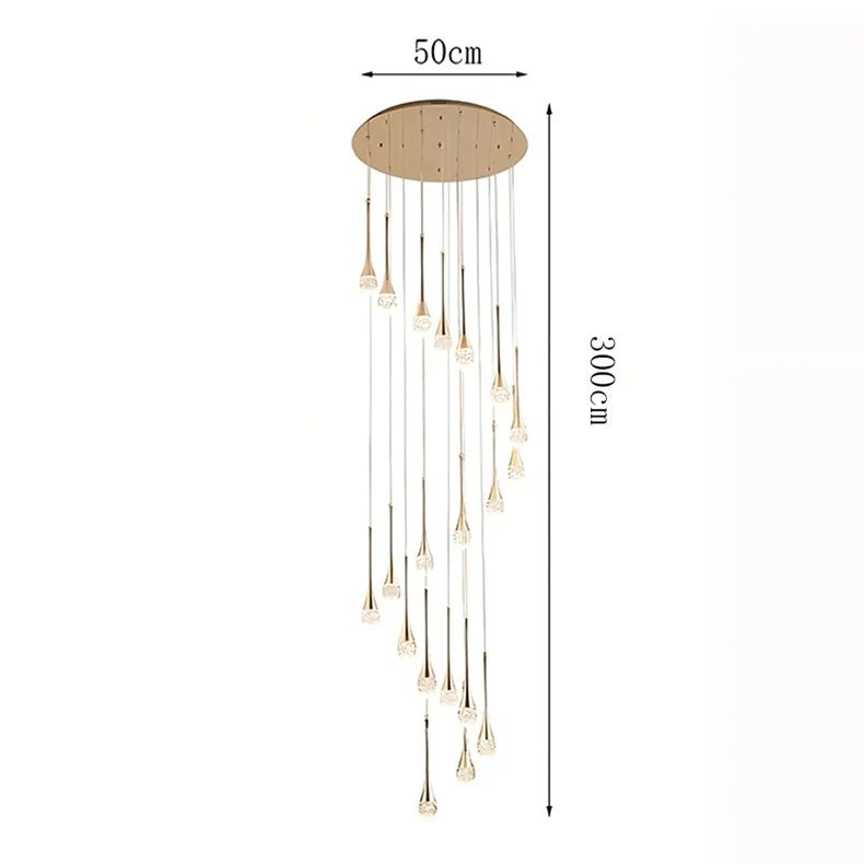 Nordic Crystal Pendant Lamp Elegant Hanging Light Chandelier for Modern Interiors