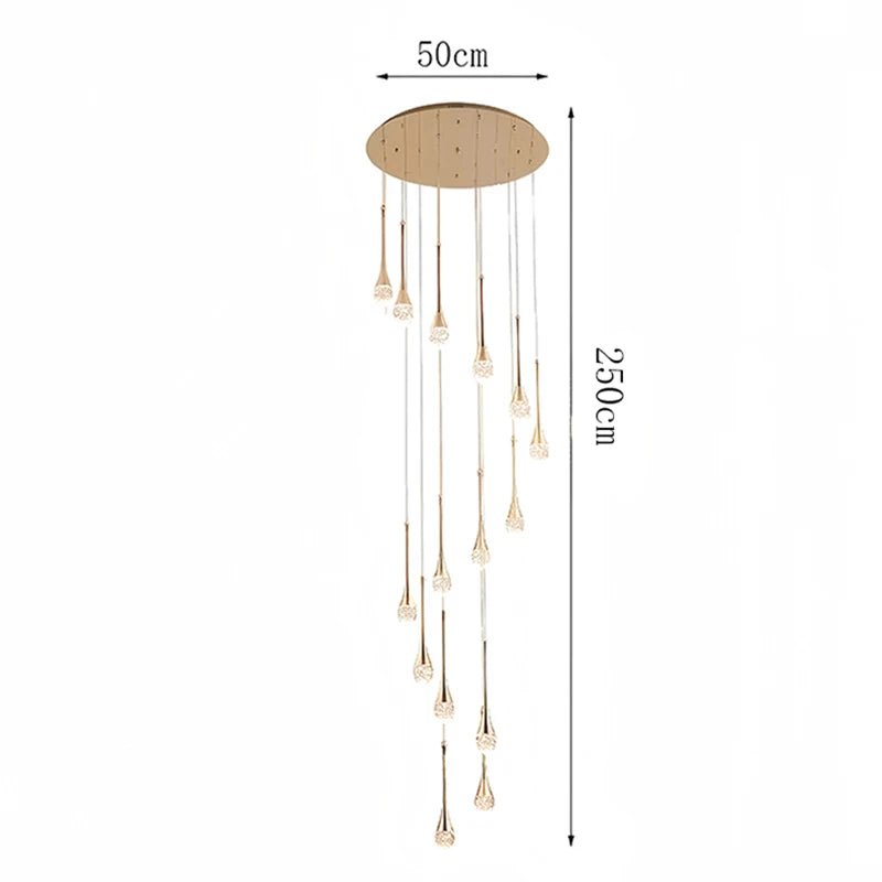 Nordic Crystal Pendant Lamp Elegant Hanging Light Chandelier for Modern Interiors