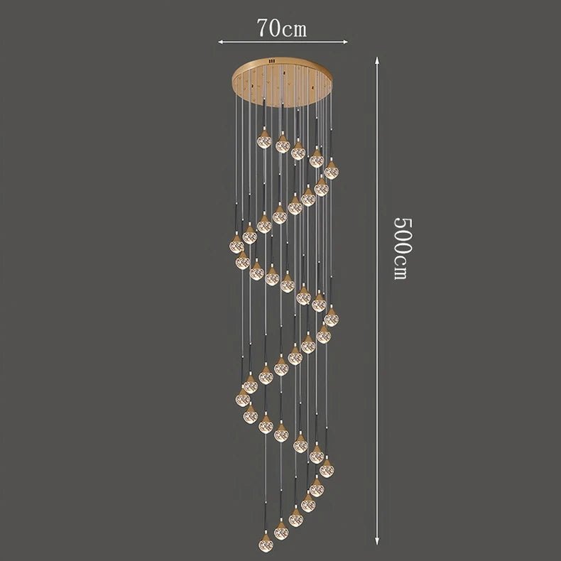 Nordic Crystal Pendant Lamp With Modern Hanging Light Chandelier for Dining & Living Room