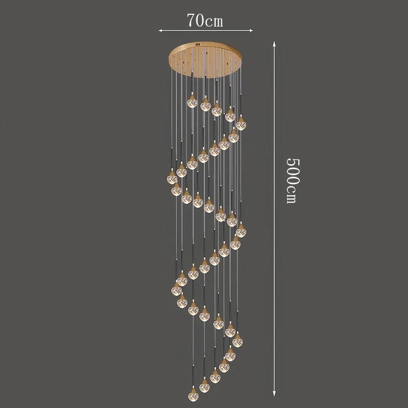 Nordic Crystal Pendant Lamp With Modern Hanging Light Chandelier for Dining & Living Room