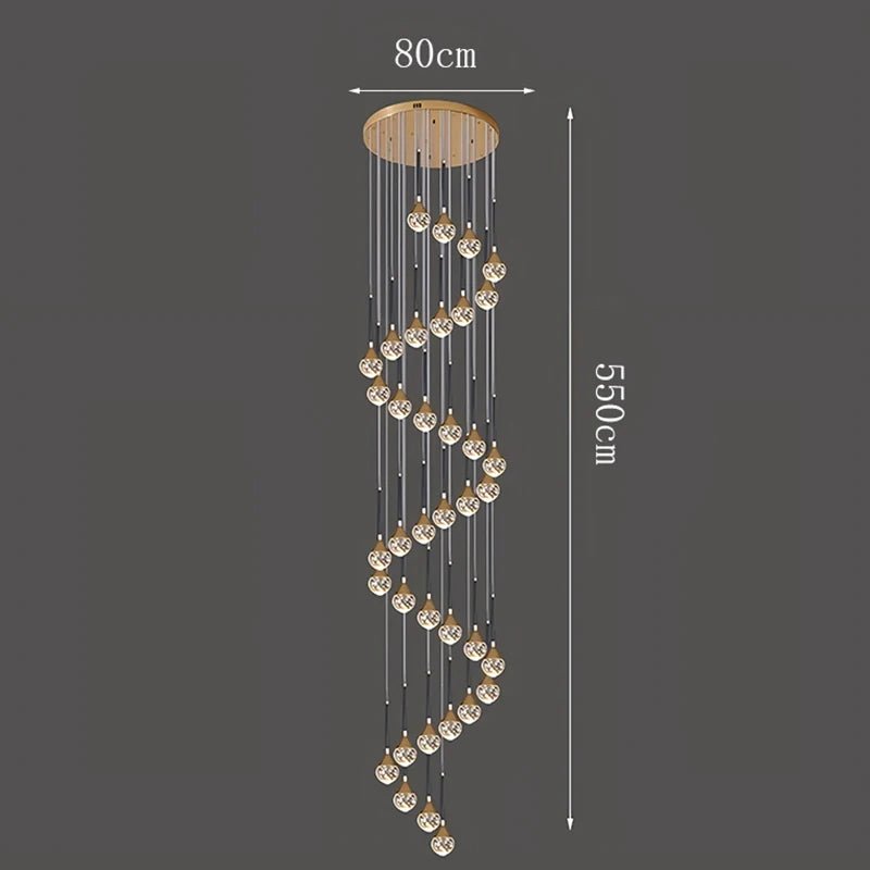 Nordic Crystal Pendant Lamp With Modern Hanging Light Chandelier for Dining & Living Room