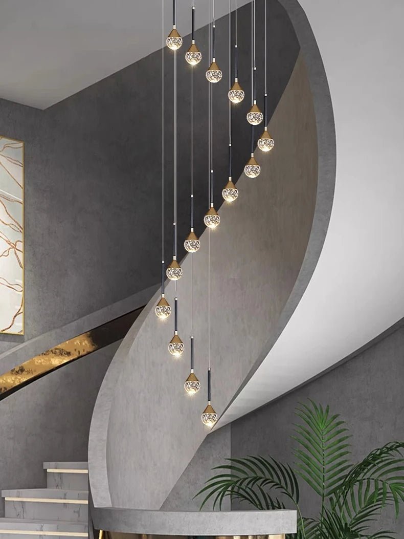 Nordic Crystal Pendant Lamp With Modern Hanging Light Chandelier for Dining & Living Room