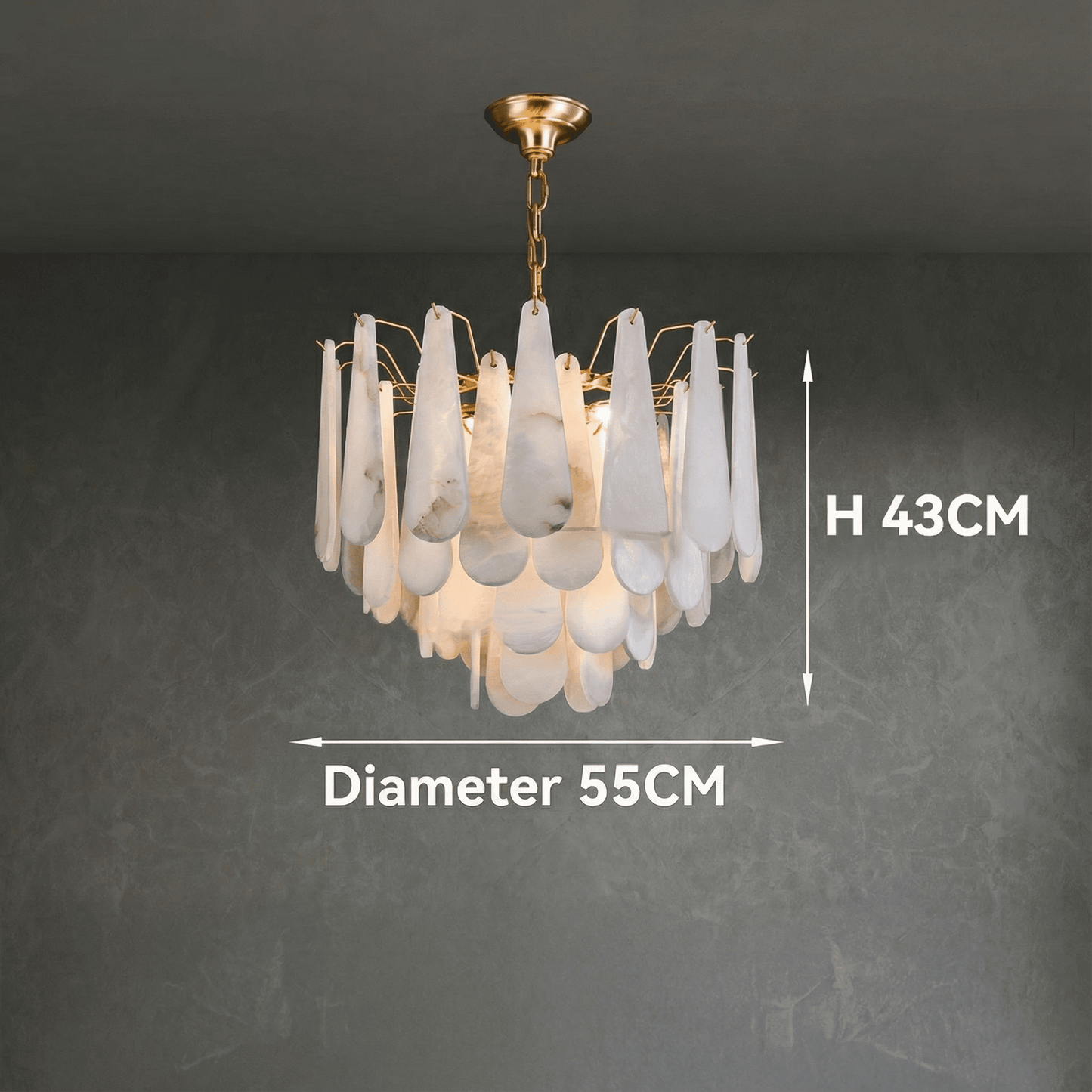 Premium French Marble Chandelier  with Copper Perfect Lighting for All Spaces