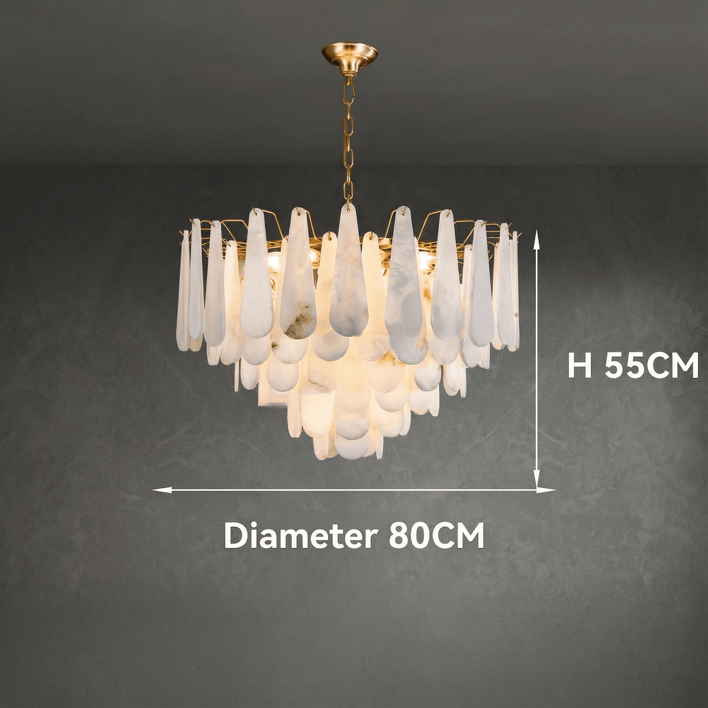 Premium French Marble Chandelier  with Copper Perfect Lighting for All Spaces