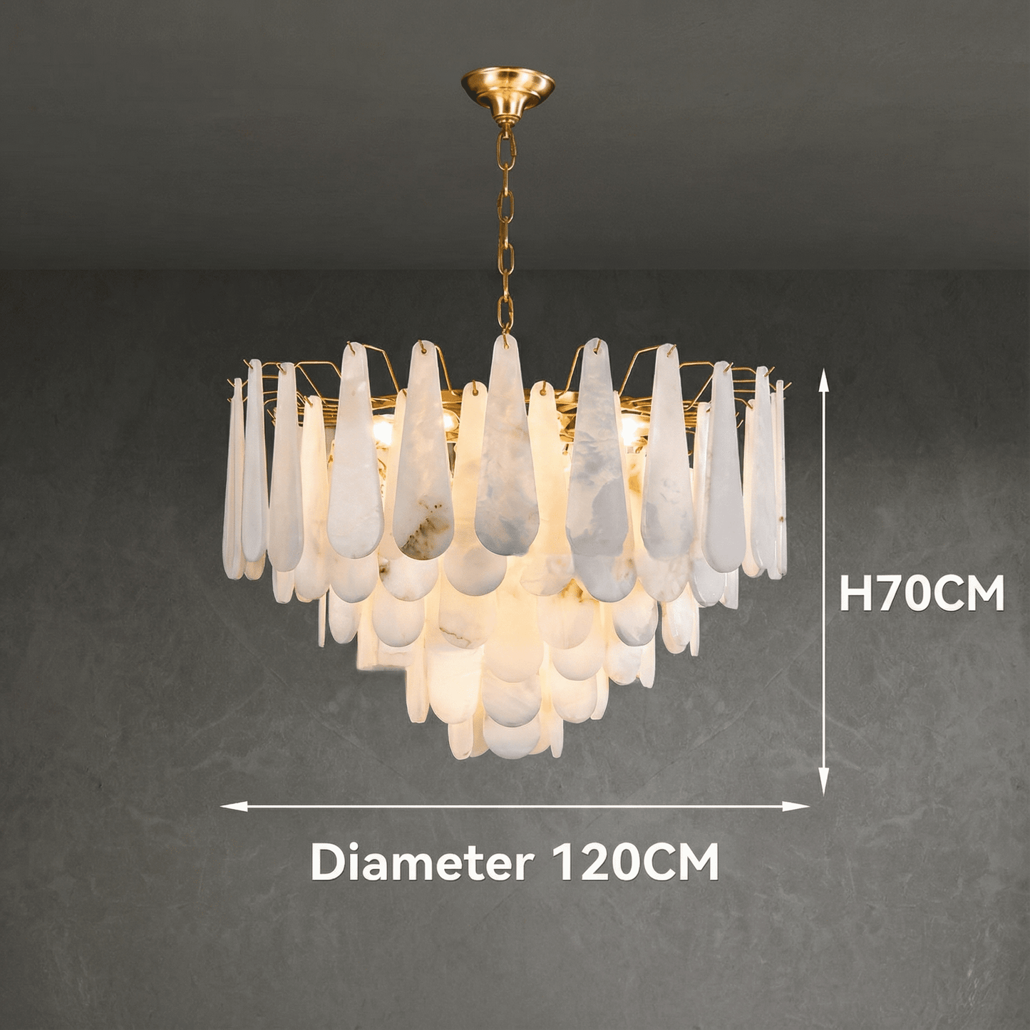 Premium French Marble Chandelier  with Copper Perfect Lighting for All Spaces