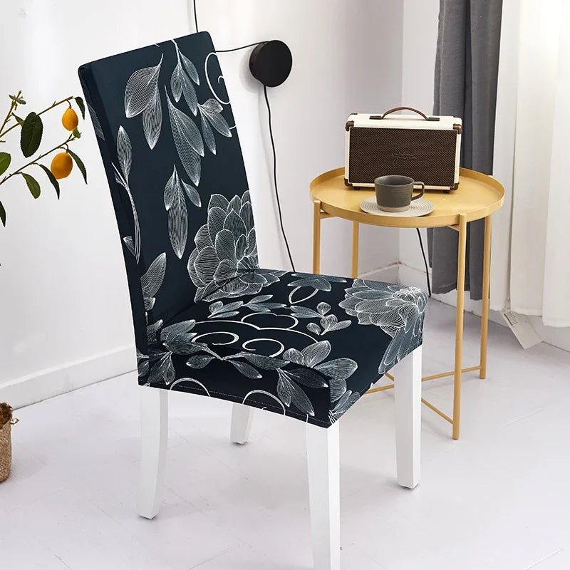 Printed Elastic Chair Covers Washable & Stylish for Home, Hotel & Office